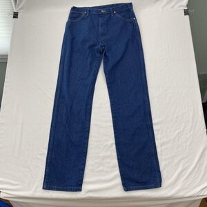 Wrangler Jeans Mens 34x36 Blue Cowboy Cut Denim Straight Leg Western 13MWZPW